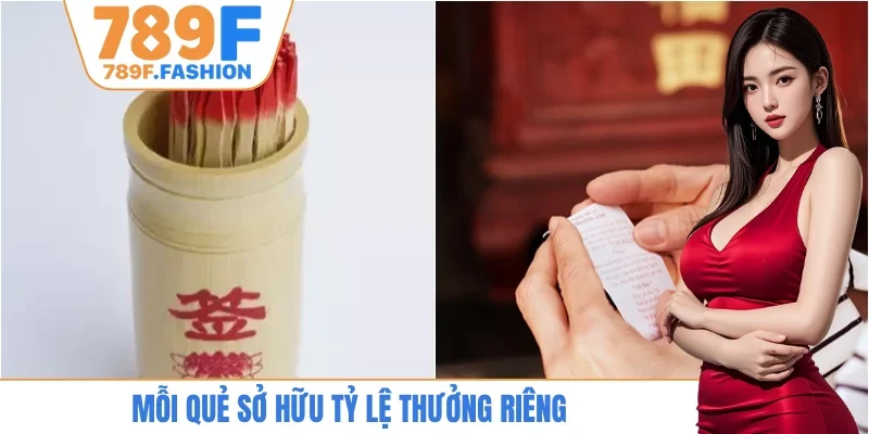 Mỗi quẻ sở hữu tỷ lệ thưởng riêng